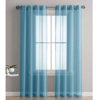 

Tulle Mesh Panel Solid Color Screen Solid Color See-Through Tulle Curtain
