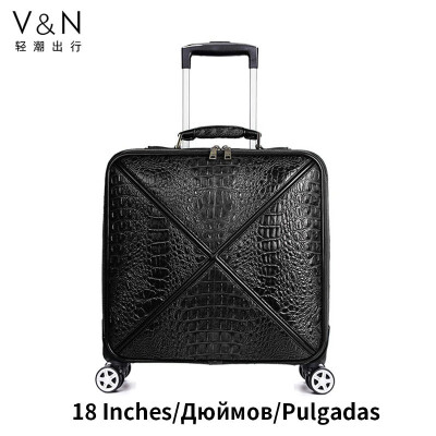 

Travel suitcase crocodile trolley case boarding small suitcase universal wheel lock case luggage 20 inch Korean version