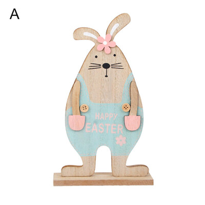 

Lovely Easter Wooden Rabbit Decor Home Room Ornament Art Craft Children Gift
