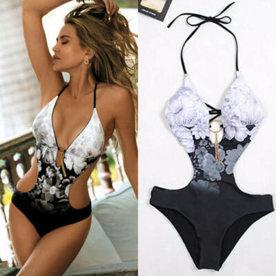 

US Hot Women Swimming Costume Push Up Padded Swimwear Bikini Swimsuit Monokini