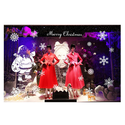 

〖Follure〗Cartoon Snowman Santa Window Sticker Christmas Gift Home Decor Sticker