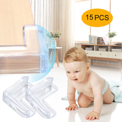 

〖Follure〗15pc Safety Corner Protectors Transparent Plastic Table Corner Guards For Child