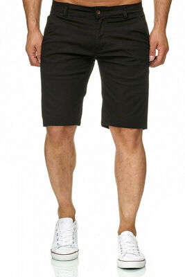 

Fashion Summer Mens Slim Fit Casual Cotton Shorts Solid Color Short Pants