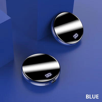 

Mini Power Bank 10000mah Thin Digital Display Fast Charging Portable Charger Round Mirror Powerbank For Iphone Xiaomi