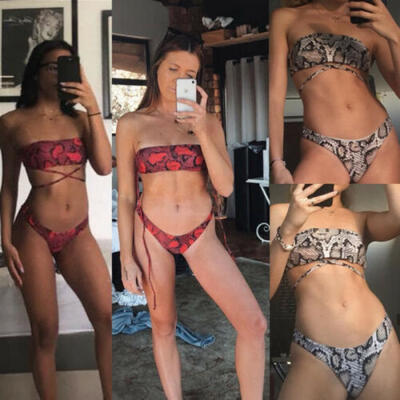 

Womens Bikini Set Bandage Push-Up Padded Swimwear Swimsuit Bathing Brazilian