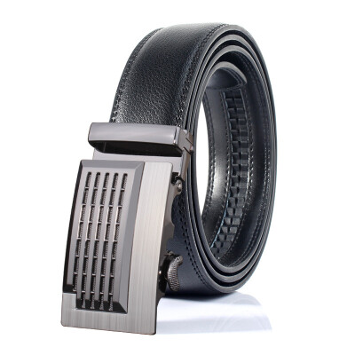 

New Mens Genuine Leather Belt Fashion Genuine Leather Belt Men Belt silvery Automatic Buckle Luxury Black Strap Designer Belts