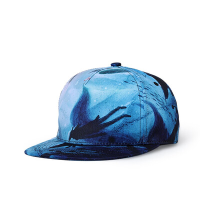 

NUZADA 3D Printing Caps Men Women Couple Hip Hop Cap Spring Summer Autumn High Quality Cotton Material Punk