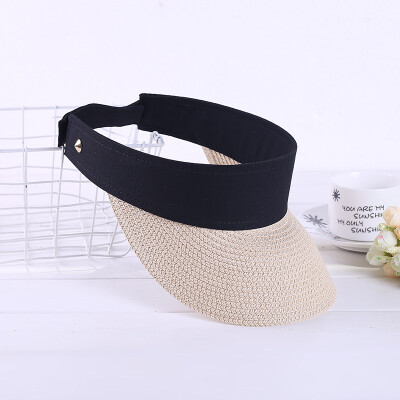 

Summer sun visor folding top hat fashion Joker travel rivet hat hairband Hat wholesale