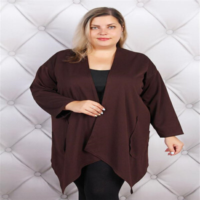 

New autumn&winter V-neck long cardigan pocket knit jacket loose sweater bat shirt