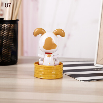 

​1pcs Cute Car Ornament ABS Solar Powered Shaking Swing Head Dog Lovely cartoon dog design Automobile Decoration Dashboard Toys