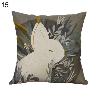 

Cartoon Easter Rabbit Pillow Case Sofa Waist Throw Cushion Cover Home Decor