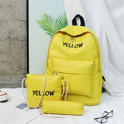 

Tailored Student Bag Junior High School Student Cute Backpack Bag School Bag 3Pcs