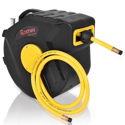 

38" X 50 Retractable Air Compressor Hose Reel 300 PSI Auto Rewind Garage Tools