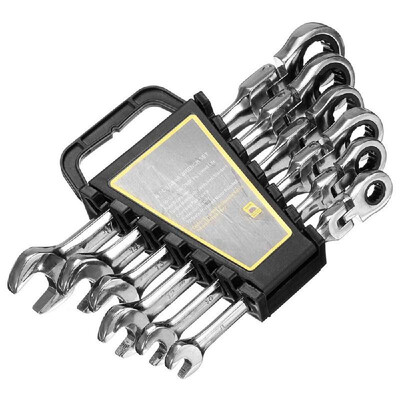 

6PcsSet Open End Activities Ratchet Wrench Set Repair Tools Torque Combination Spanner