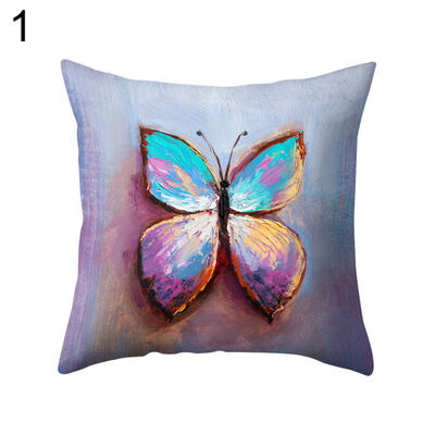 

Multicolor Butterfly Throw Pillow Protector Case Cushion Cover Bedding Articles