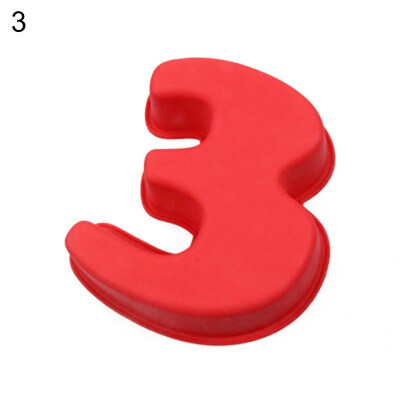 

012345678 Large Silicone Number DIY Cake Mould Birthday Baking Mold Tool