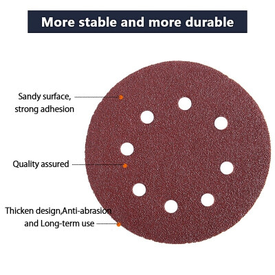 

5 Inch 125mm Sanding Discs - 100PCS 406080100150180240320400600 Grit Assorted Orbital Sander Round Sandpaper