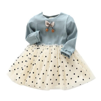 

Toddler Kid Baby Girl Floral Ruffle Long Sleeve Tulle Tutu Dress Spring 2019 Baby Girls Clothings