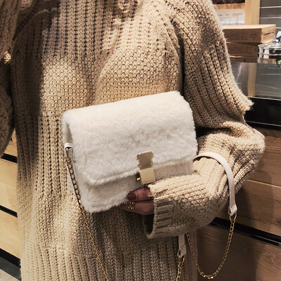 

Tailored Women Casual Trend Handbag Shoulder Bag Messenger Bag Plush Chain Bag