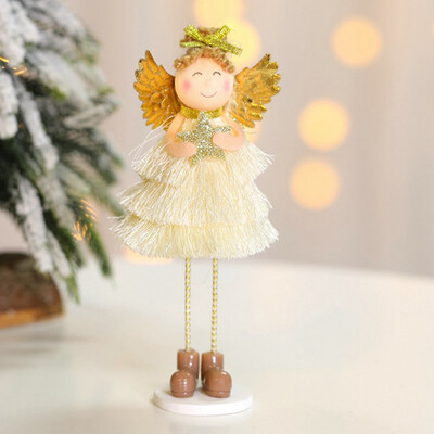 

New Lovely Christmas Angel Doll Hanging Pendant Home Xmas Tree Decors Angel Doll Desktop Decoration Kids Gift Doll Toy