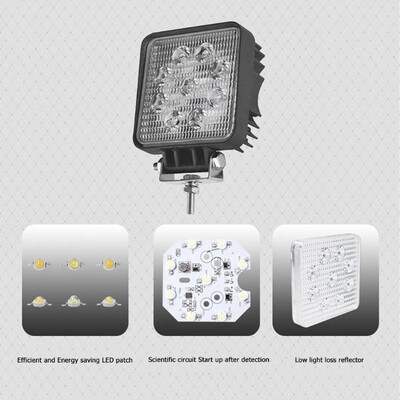 

27W Flood LED Work Light Offroad Driving Fog Lamp for Truck Boat Tractor