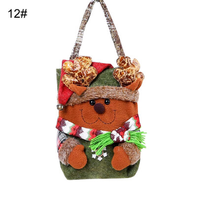 

Christmas Santa Deer Snowman Pattern Apple Candy Gift Storage Bag Tree Decor