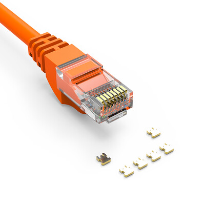 

Tencia TC high speed super five network cable network cable with crystal head network jumper orange 3 m TC-5003C