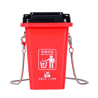 

PVC Women Mini Shoulder Crossbody Bag Fashion Trash Can Chain Messenger Bag