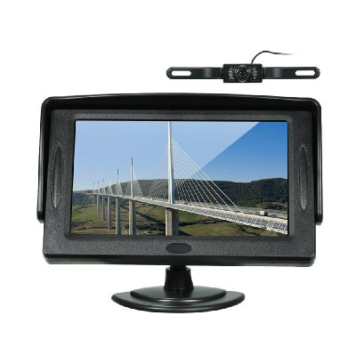 

43 Inch TFT Color Display Sun Visor Car LCD Monitor Dashboard Screen Parking Monitor Stand Type with Rearview Camera