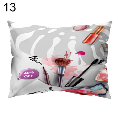 

Cosmetic Printed Rectangle Throw Pillow Case Cushion Cover Sofa Bed Home Decor