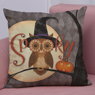 

〖Follure〗Happy Halloween Linen Throw Pillow Case Cushion Cover Home Sofa Decor New A