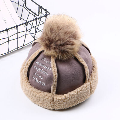 

Autumn&Winter Hat Female Korean version Big Ball Thickening Heating Headgear Female Fashion Furry Landlord Hat Tide