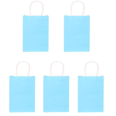 

5pcsset Multicolor Recyclable Kraft Paper Gift Handbag Bakery Package Bags