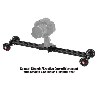 

Andoer 60cm236" 4 Wheels Soundless Aluminum Alloy Video Rail Track Skater Slider Dolly Table Car Stabilizer Max Load 6kg132Lb