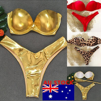 

Women Sexy Bikini Set Swimwear Push-Up Padded Bra Swimsuit Beachwear Bathing Suit
