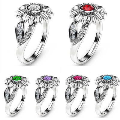 

Women Round flower Shape Ring Sunflower Ring