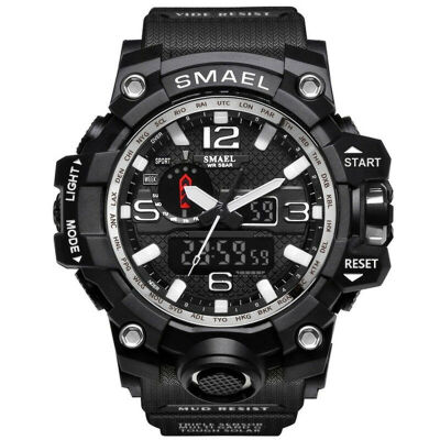 

SMAEL Mens Sport Watches Military Shock Analog Quartz Dual Display Digital Waterproof Watch