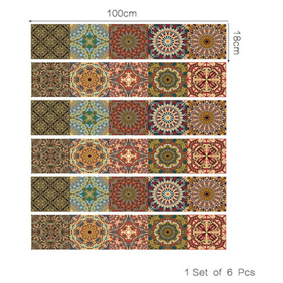 

〖Follure〗Mediterranean Style DIY Removable Stair Sticker Home Decor Ceramic Tiles Pattern