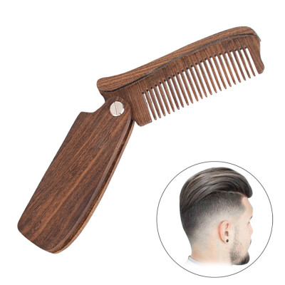 

〖Follure〗Beard Comb Sandalwood Folding Beard Grooming Comb by Well Groomed Wizard