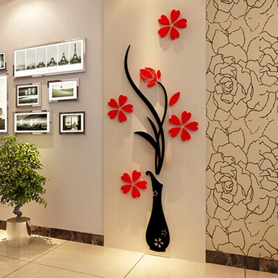 

3d Vase Wall Murals for Living Room Bedroom Sofa Backdrop Tv Wall Sticker