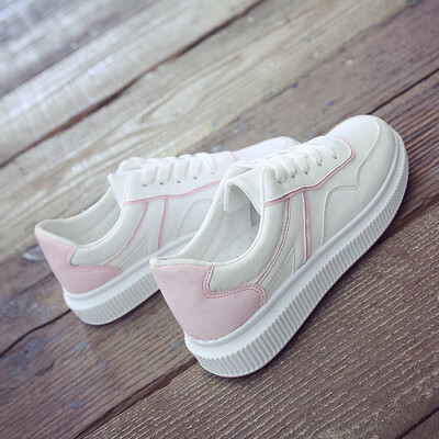 

New small white shoes womens shoes Korean version of white shoes student canvas shoes spring thick soled casual board shoes