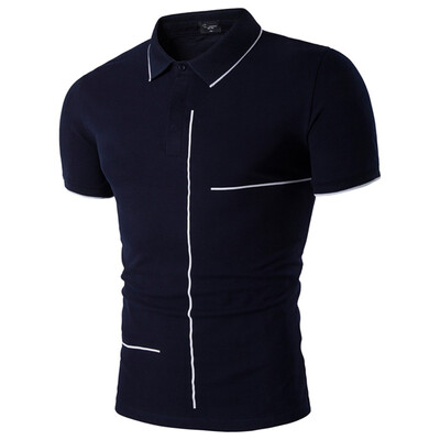 

Toponeto Fashion Mens Casual Stripe Summer Fit Sport Short Sleeve Shirts Blouse Tops