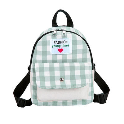 

Fashion Travel Backpacks Women Canvas Knapsack Lattice Small Shoulder Bags