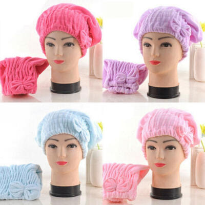 

Ladies Quick-drying Microfiber Hair Towel wrapped turban Bath SPA Shower Cap Hat