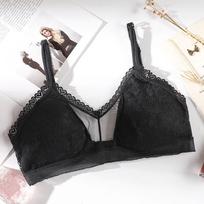 

Sexy Women Cropped Tops Lace Padded Bras Tops Solid Fashion Wireless Tube Tops Seamless Underwear Detachable Pad Bra Tops