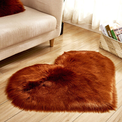

Gobestart Wool Imitation Sheepskin Rugs Faux Fur Non Slip Bedroom Shaggy Carpet Mats