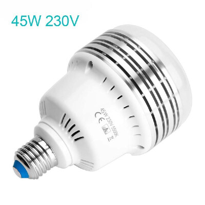 

45W 230V LED Light Bulb E26E27 Photography Daylight Lamp Bulbs 5500K Energy-saving for Photography Studio Home Warehouse Office H