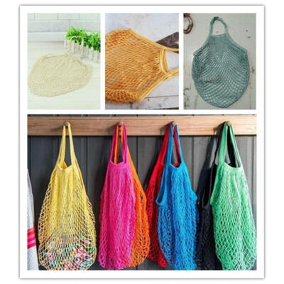 

Reusable String Shopping Grocery Bag Shopper Tote Mesh Net Woven Cotton Bag