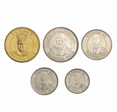 

5 PCS SET COINS OF Tonga New Series
