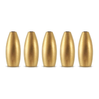 

5pcs Brass Bullet Sinker Weight Fast Sinking for Rig Bass Fishing Accessory Lead Sinkers